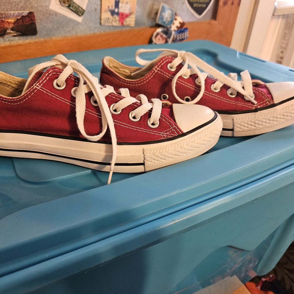 Converse Red and White Chuck Taylor Sneakers